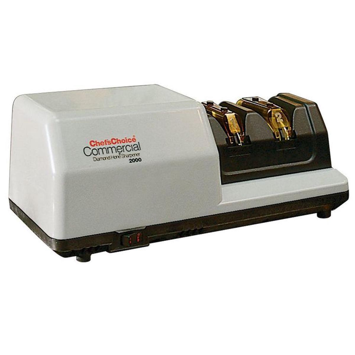 2-Stage White Commercial Electric Knife Sharpener