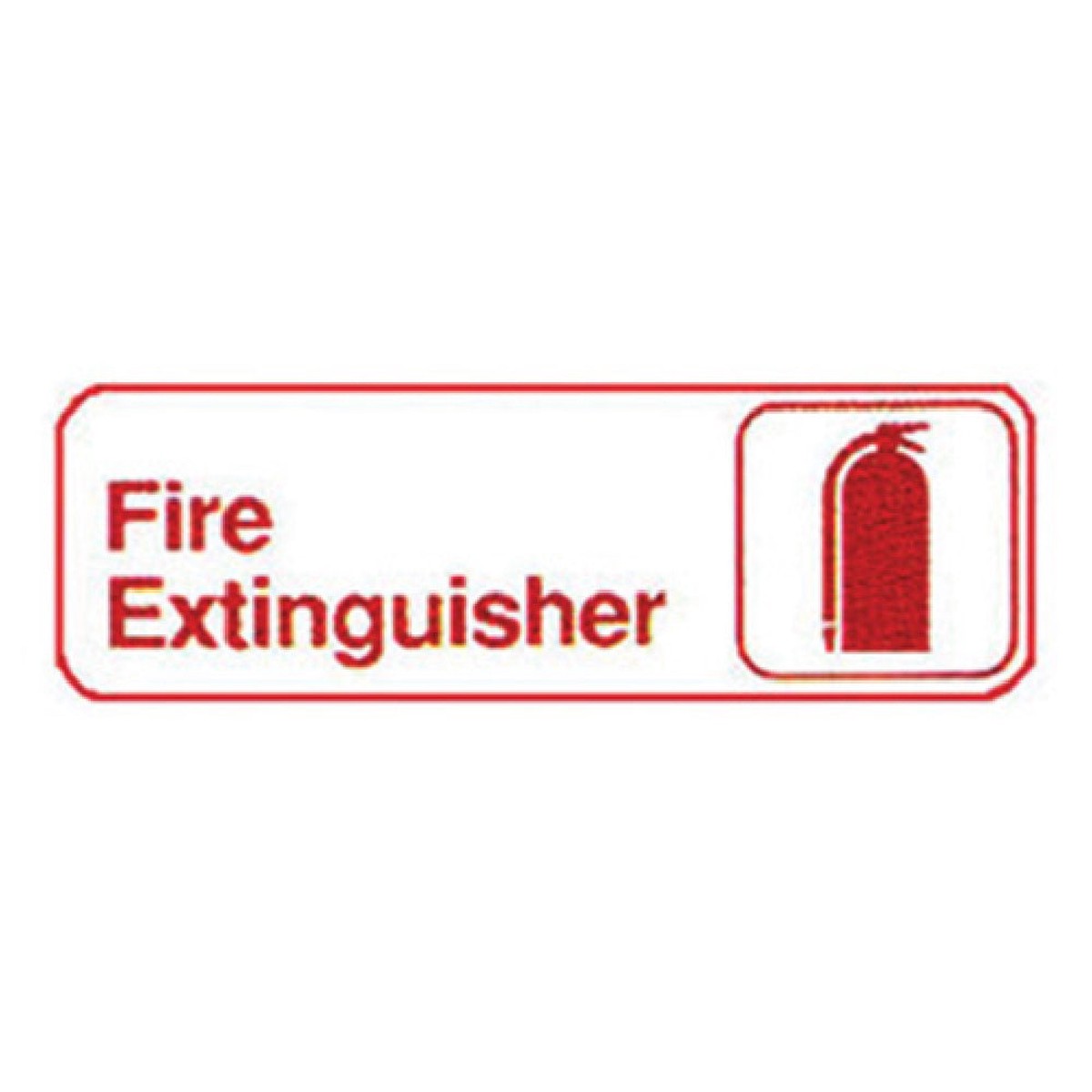 Winco SGN-382W 9 Inch Fire Safety Sign Red Imprint on White