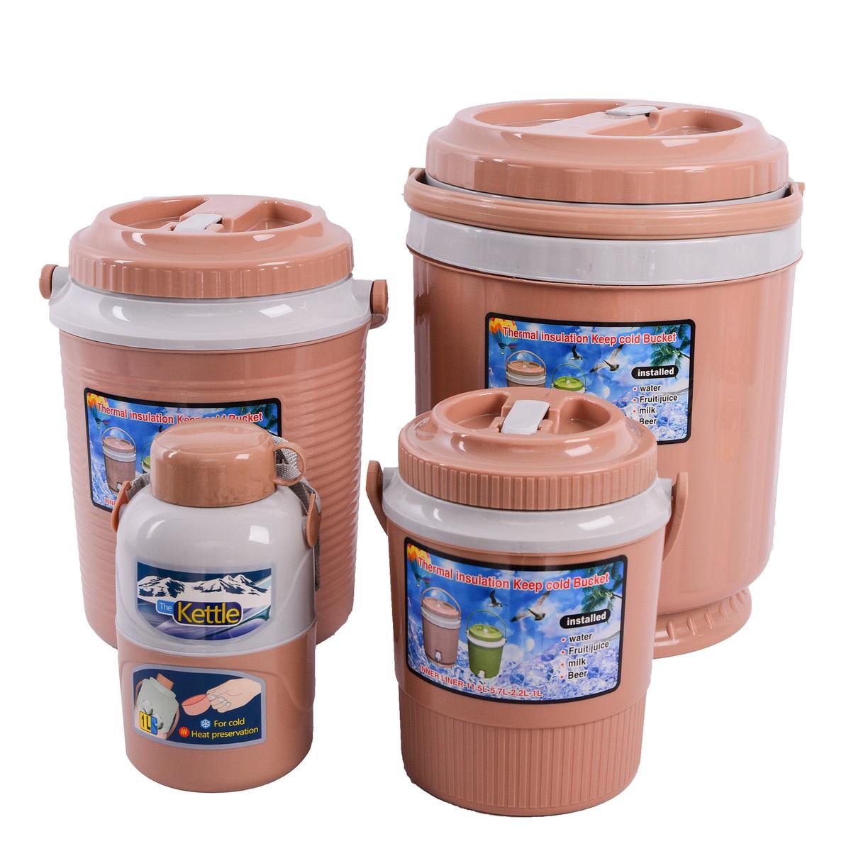 4Pcs Insulated Cooler Set - Beige