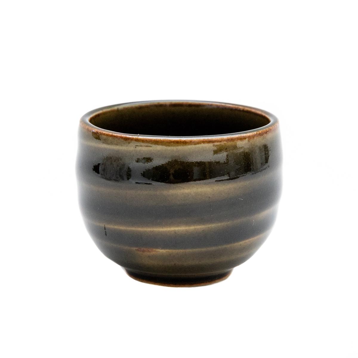 6cm Round Oribe Ceramic Sake Cup