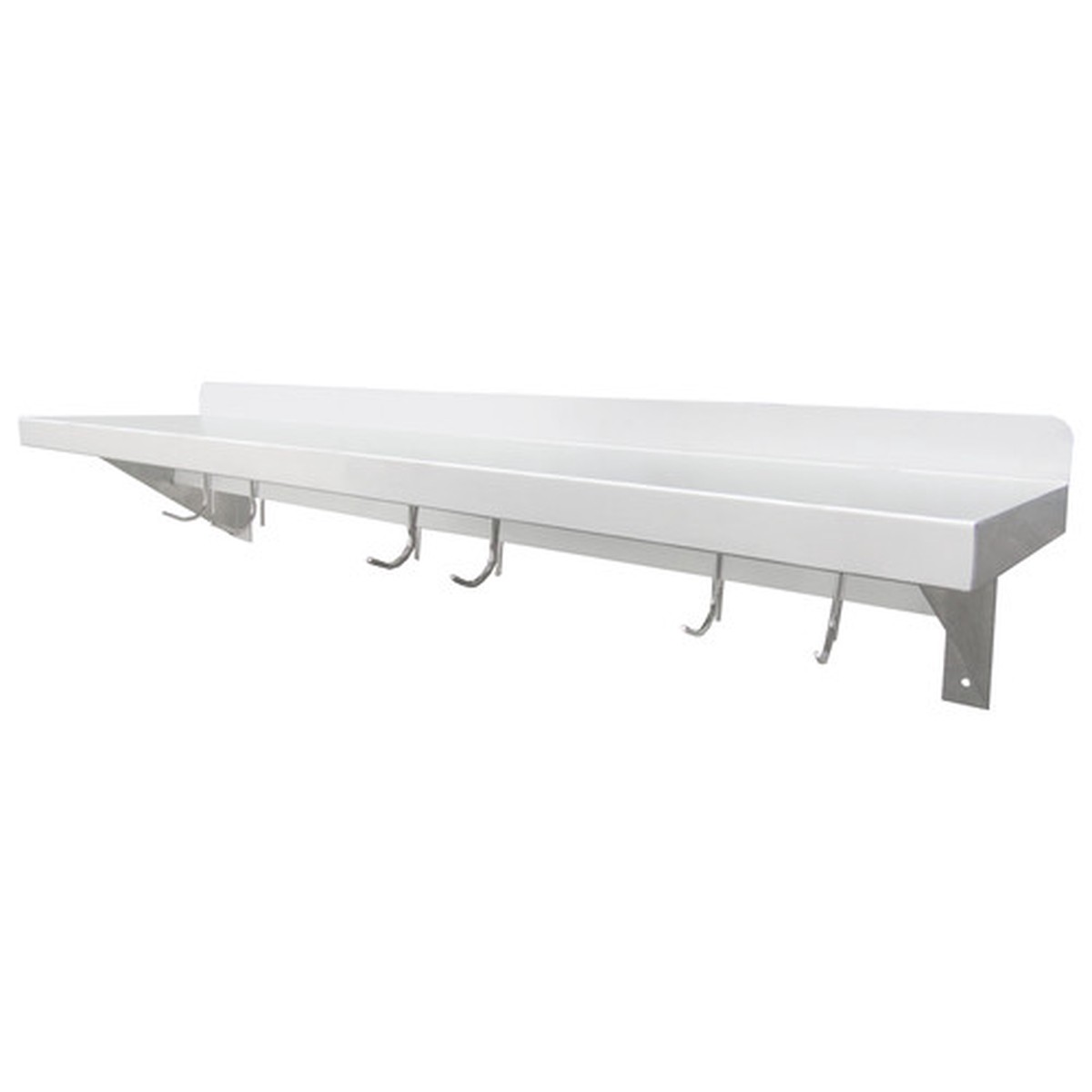 WSPR-10132 | 132' | Overshelf, Wall-Mounted with Pot Rack