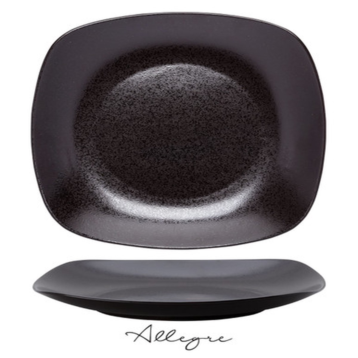 12.5 in. Square Serving Plate for 4 to 5 Persons - Lava Ash Brown
