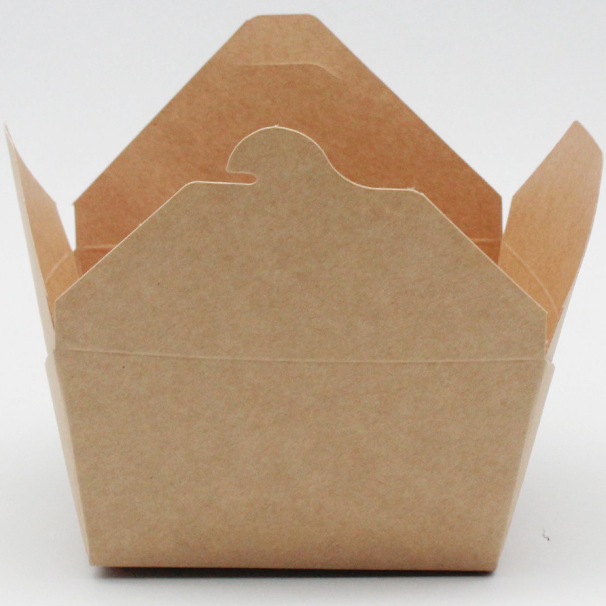 300pcs Kraft Lunch Box 800ml PE | KPLB800