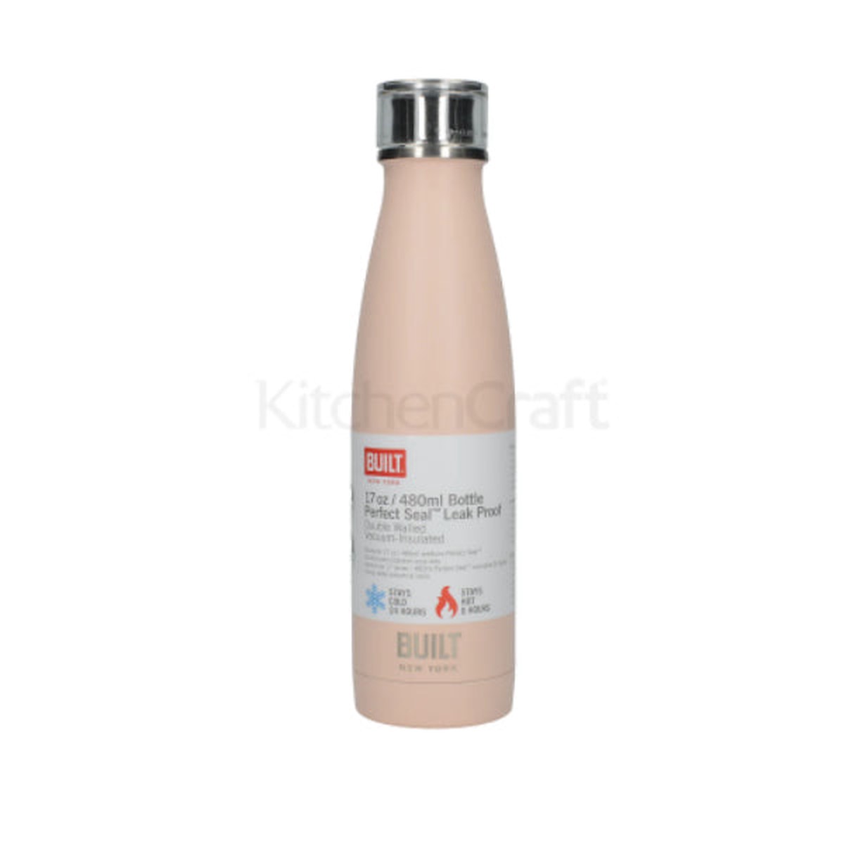 500ml Double Walled Stainless Steel Water Bottle Pale Pink