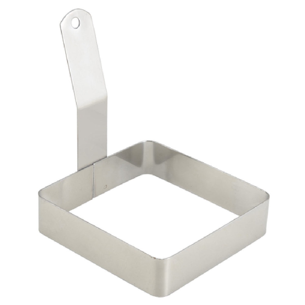 Winco EGRS-44 4 Inch Square Egg Ring Stainless Steel with Uniform Shaping