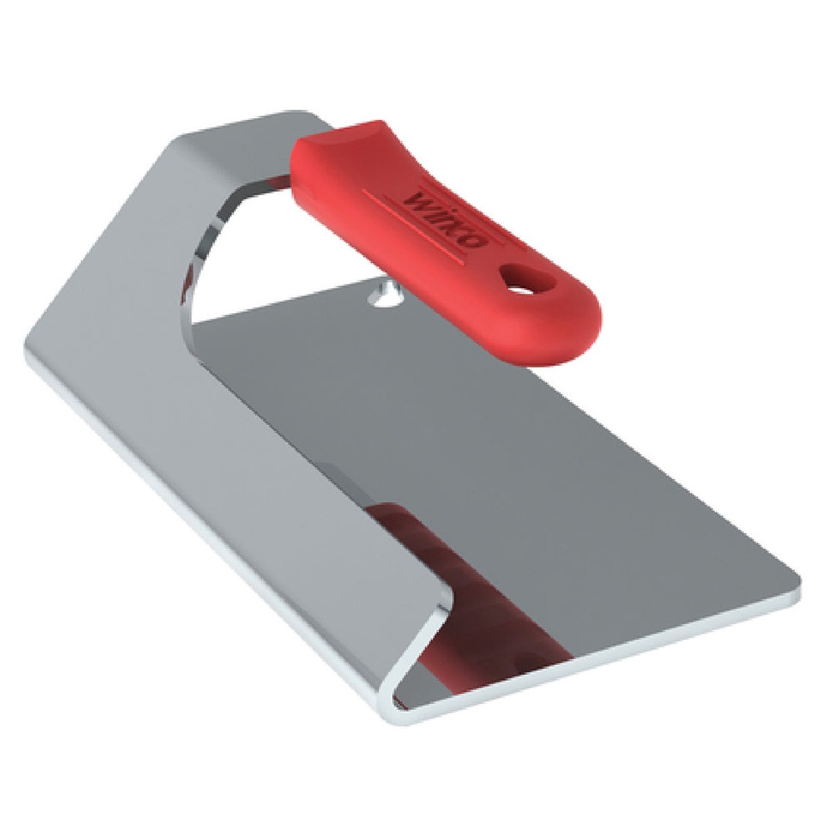 Winco SWS-74 4 Inch Steak Weight 2 lbs Stainless Steel Red Handle