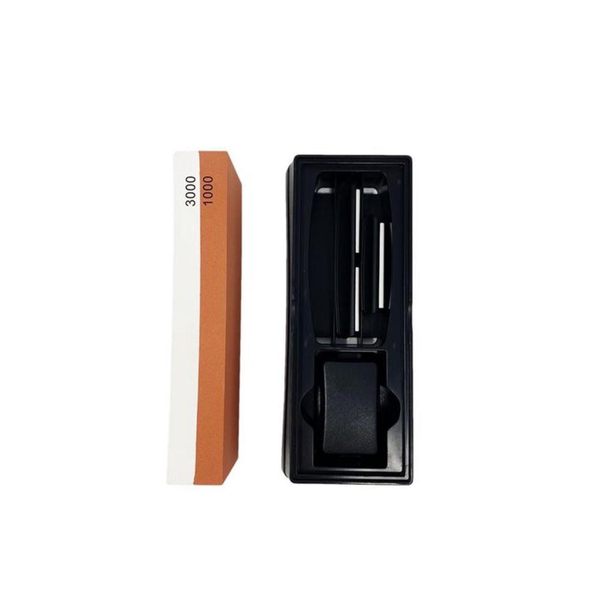 7 in. 3-Grit Whetstone with Angle Guide Sharpening System