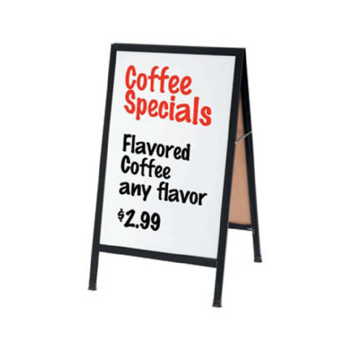 Aarco BA-5SW 24 Inch White Porcelain Sidewalk Markerboard Aluminum Frame