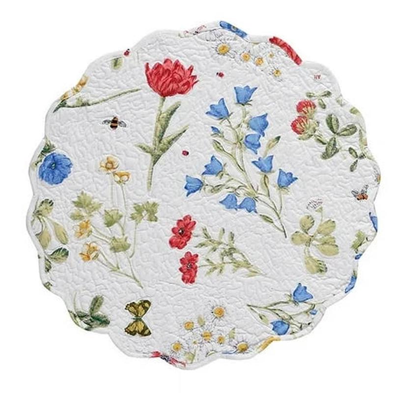 WILDFLOWER PLACEMAT SCALLOPED ROUND