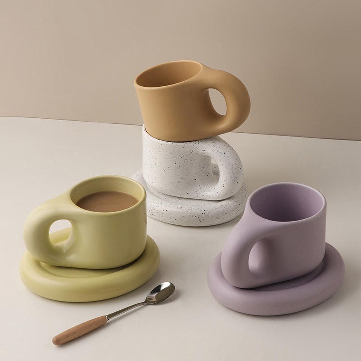 Yeknu Nordic Minimalist Ceramic Plump Mug