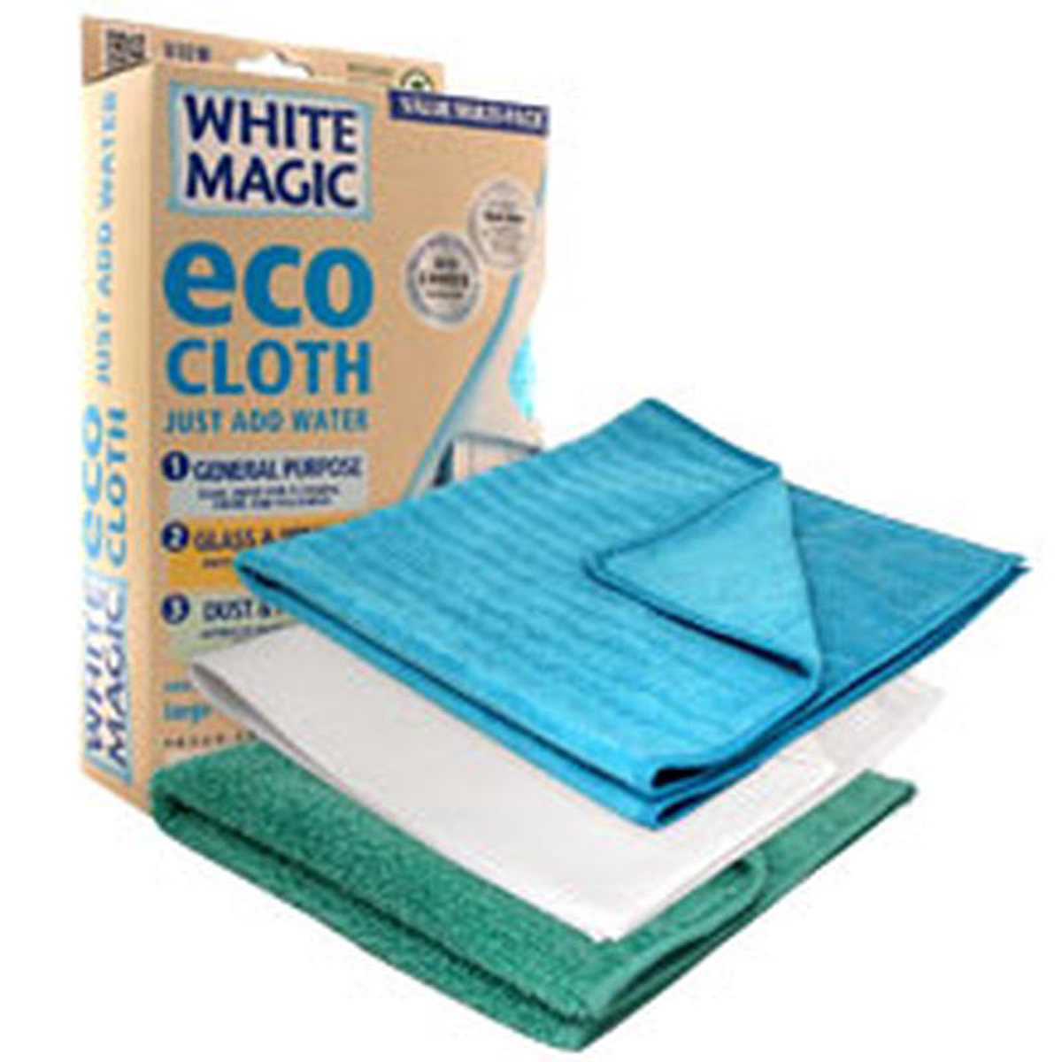 White Magic Microfibre Eco Cloth  Household Value Pack