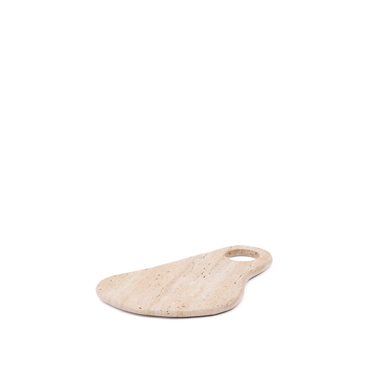 Zera serving board in beige travertine