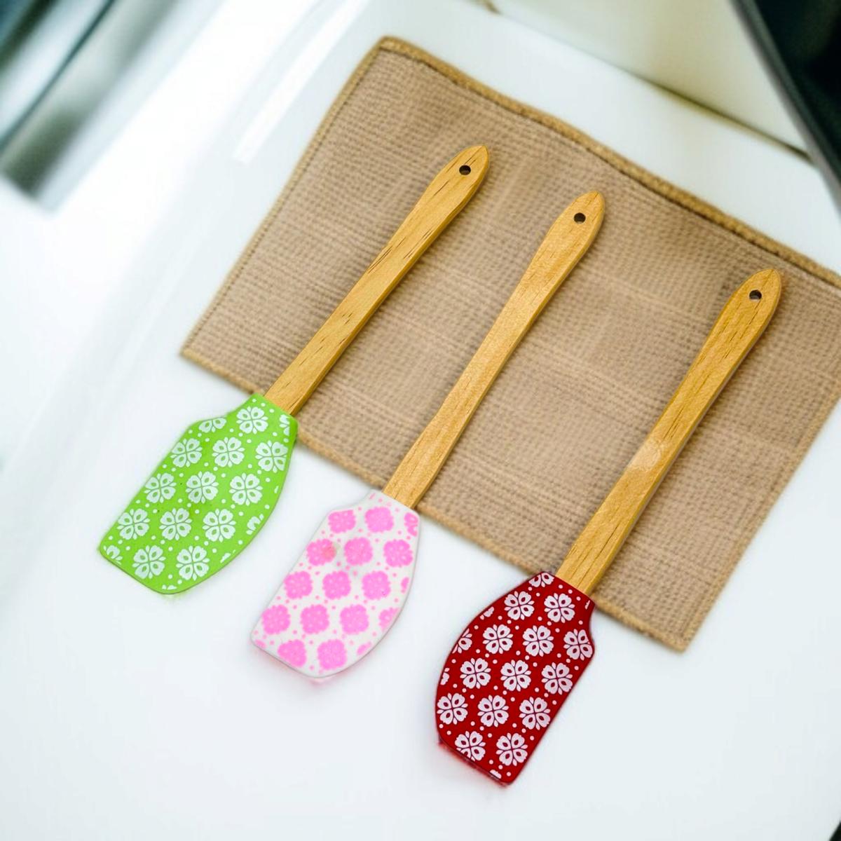 Wooden Handle Silicone Spatula-L