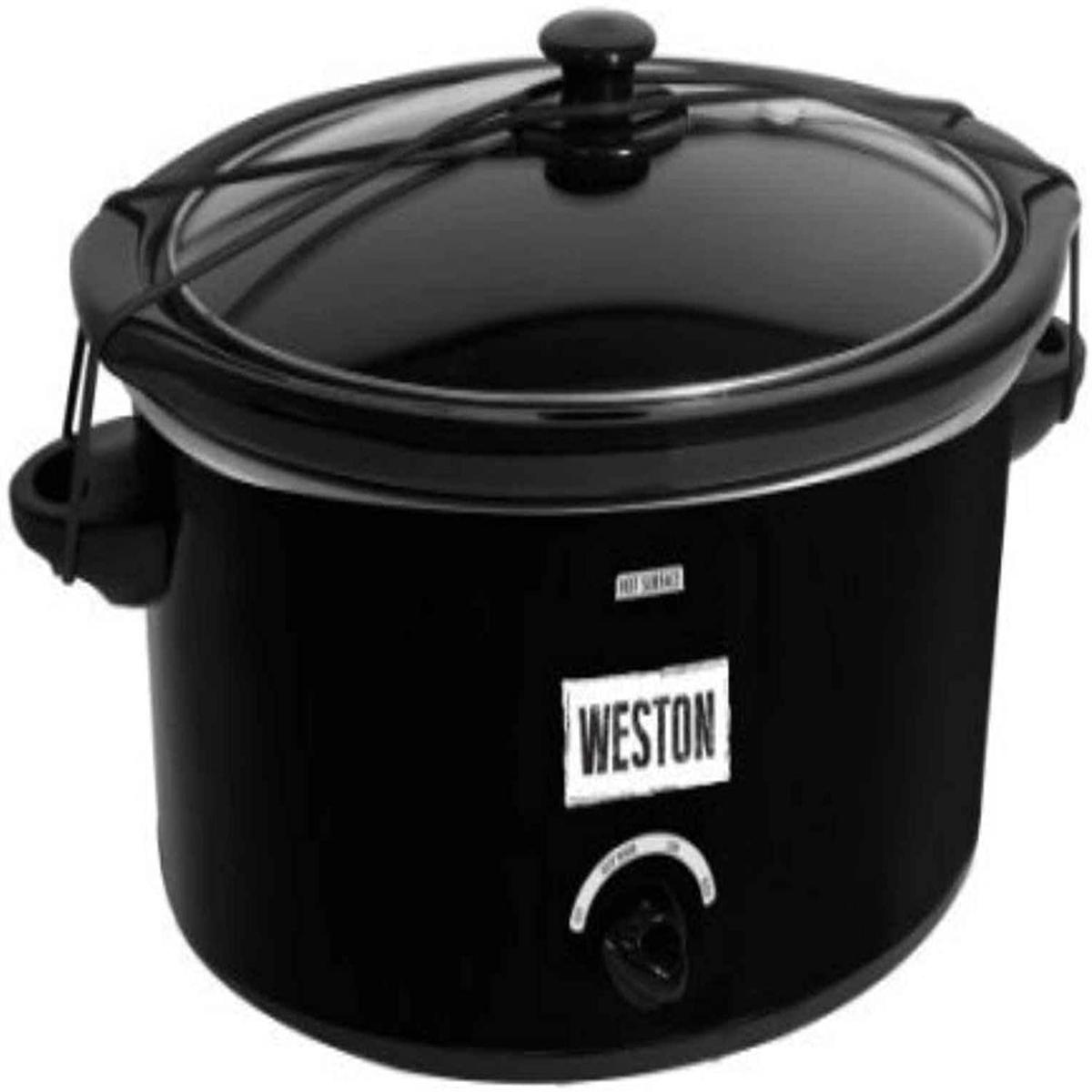 Weston Slow Cooker 5 qt. with Lid Latch Strap 03-2100-W - 5 quarts | Black | 1