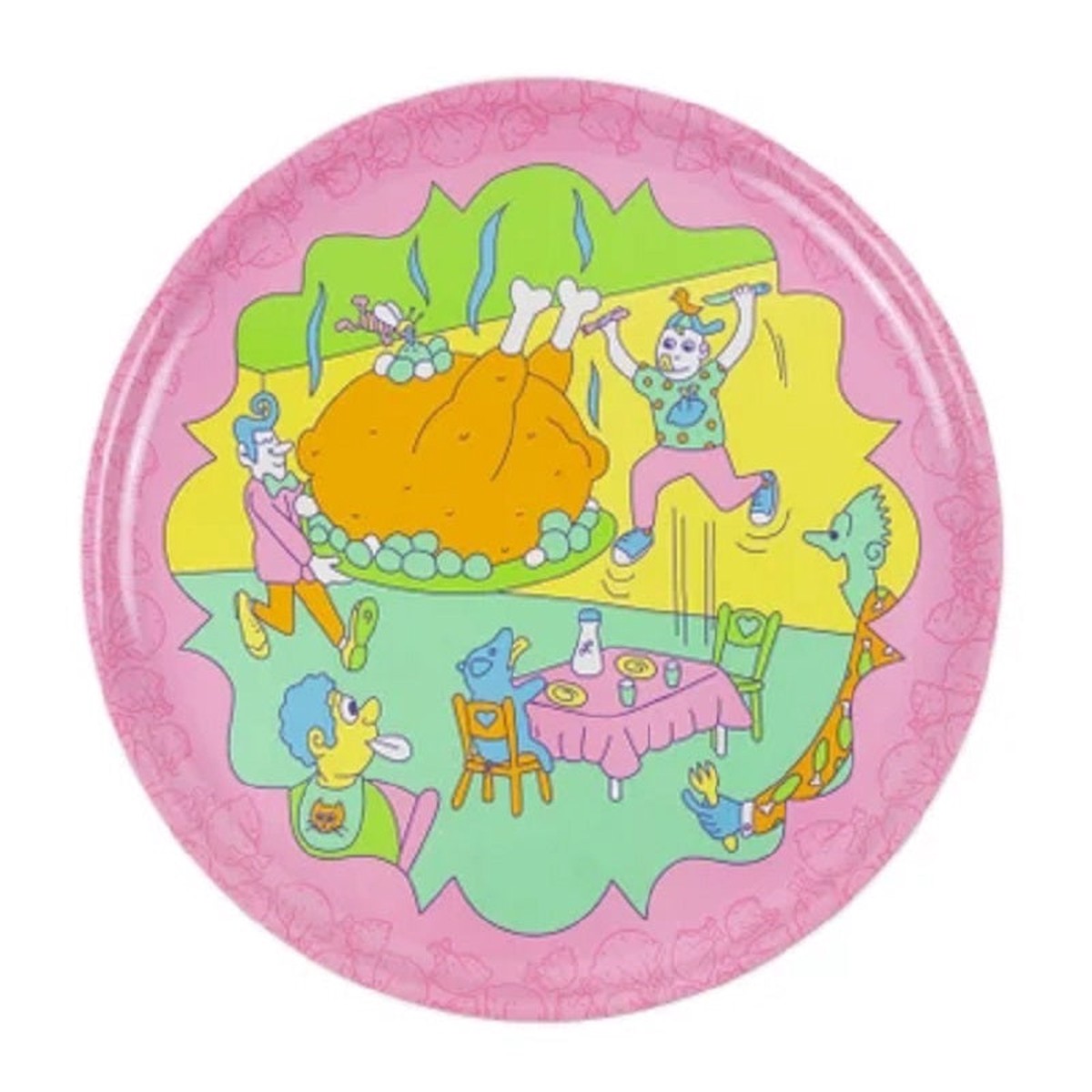 "Pollo e Guai Non Mancano Mai" Tray by Sergio Cascavilla for Alessi