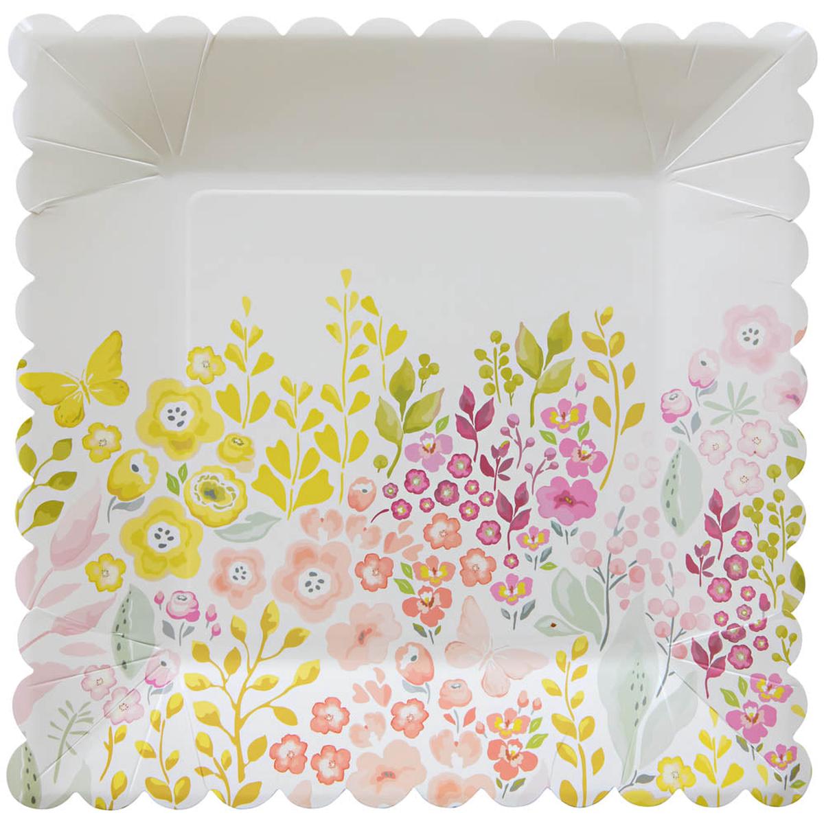 Watercolor Garden Dinner Paper Plates TW12-24453