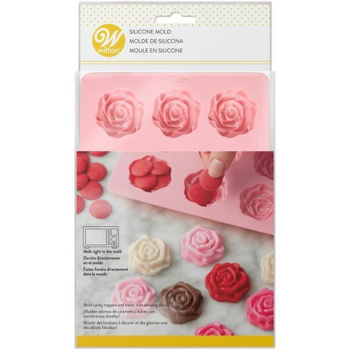 Wilton Silicone Mold Roses Theme 5.6x8.25in