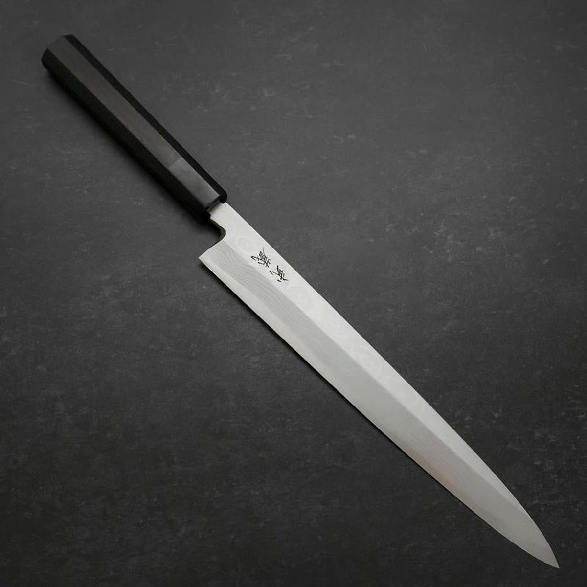 Yanagiba Blue Steel 2 Suminagashi Buffalo Ebony Handle 270mm