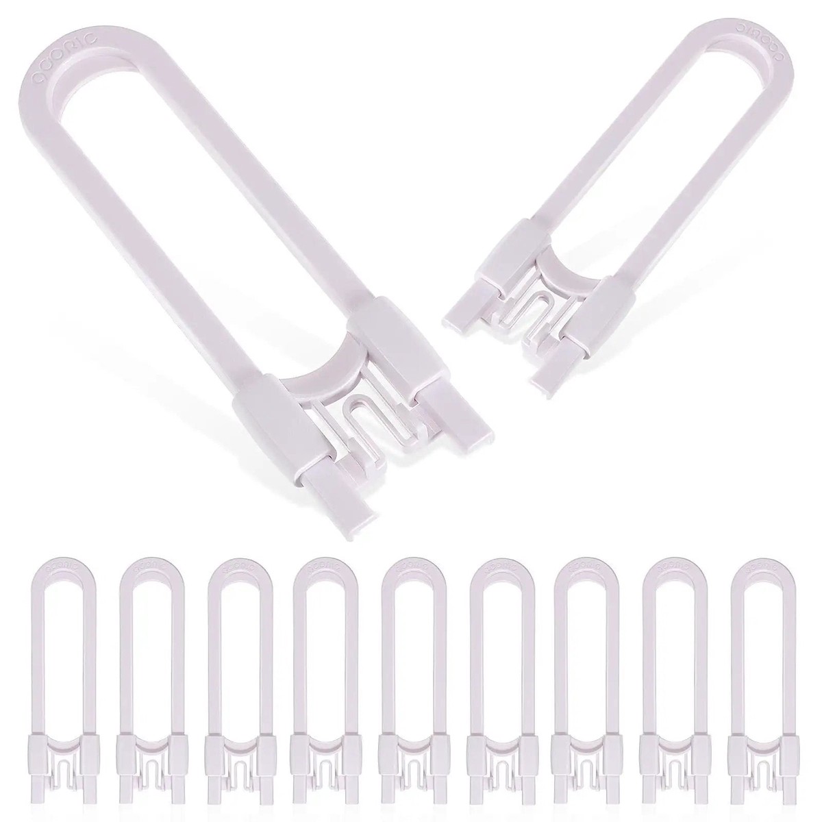 15 Piece U Shaped Adjustable Childproof Cabinet Locks For Kitchen And Living Room ABS Plastic Easy Install Prevents Cabinet Damage Keeps Curious Kids Safe Drawer Safety Latches
