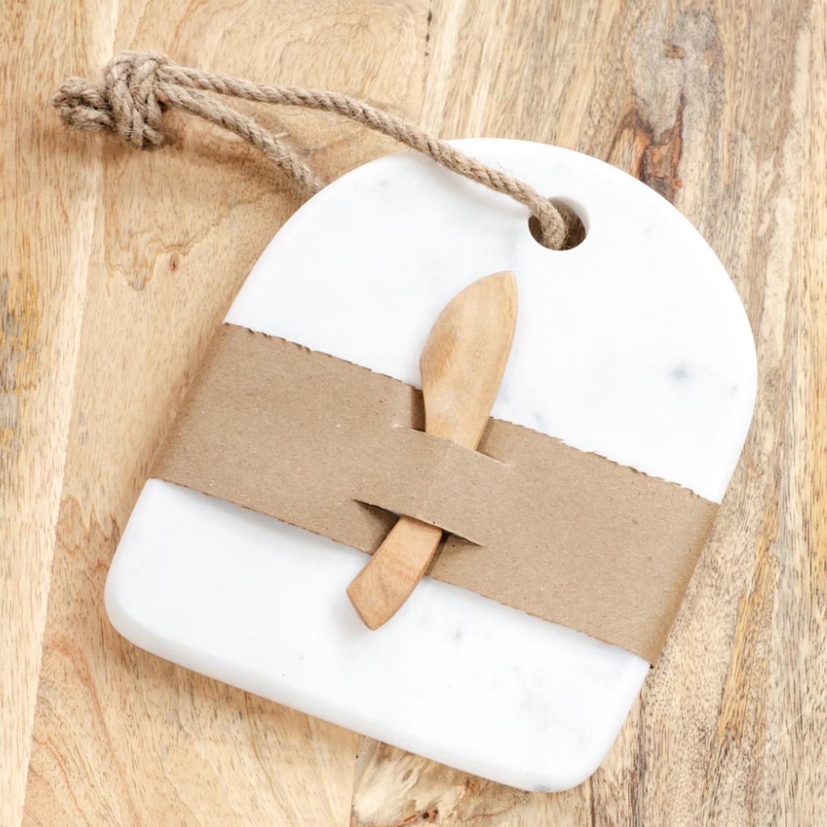 9" Arch Marble Serving Board