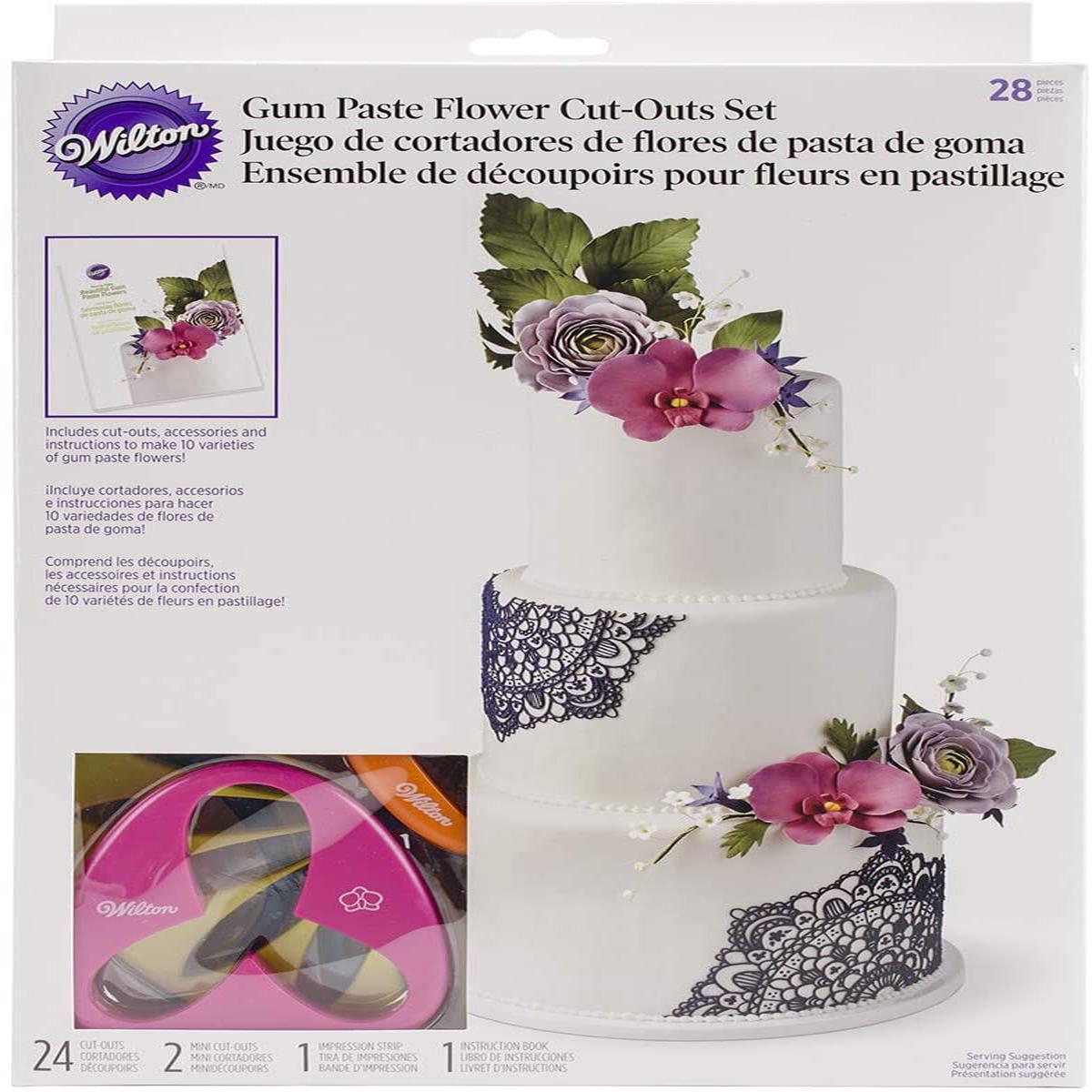 Wilton Gum Paste Outs Piece 28 PC GP FLOWERS CUT OUT SET - Assorted | Multicolor | 1