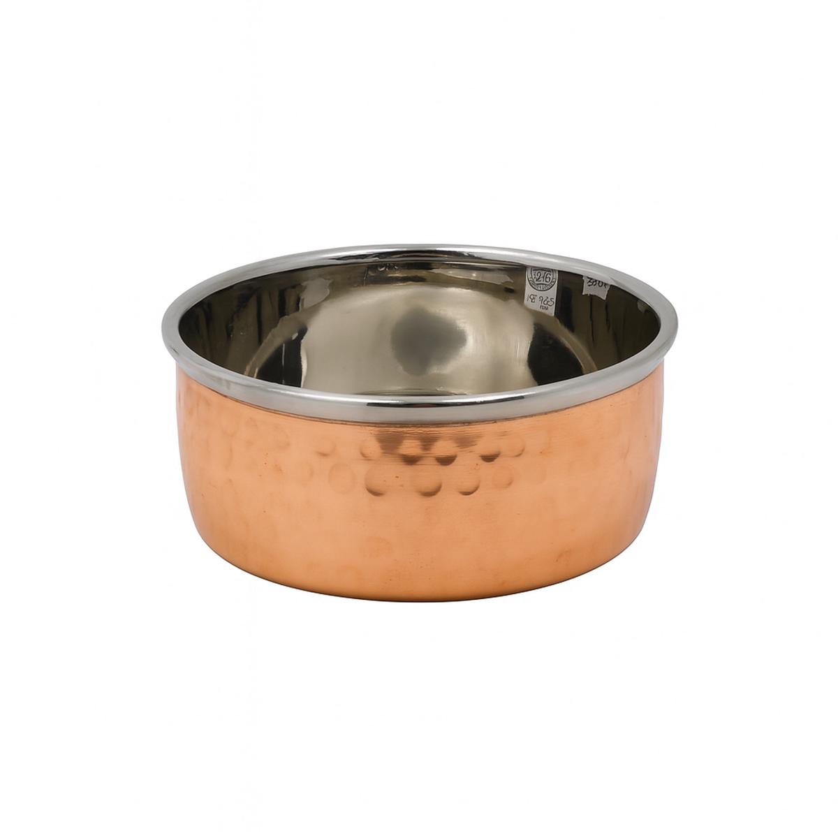 72917001129  Kedge Serving Bowl  9cm Hammered Copper Finish