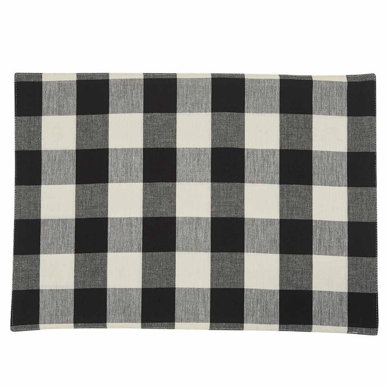 WICKLOW CHECK PLACEMAT BLK/WHT