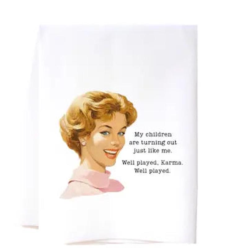 WELL PLAYED KARMA FLOUR SACK TOWEL