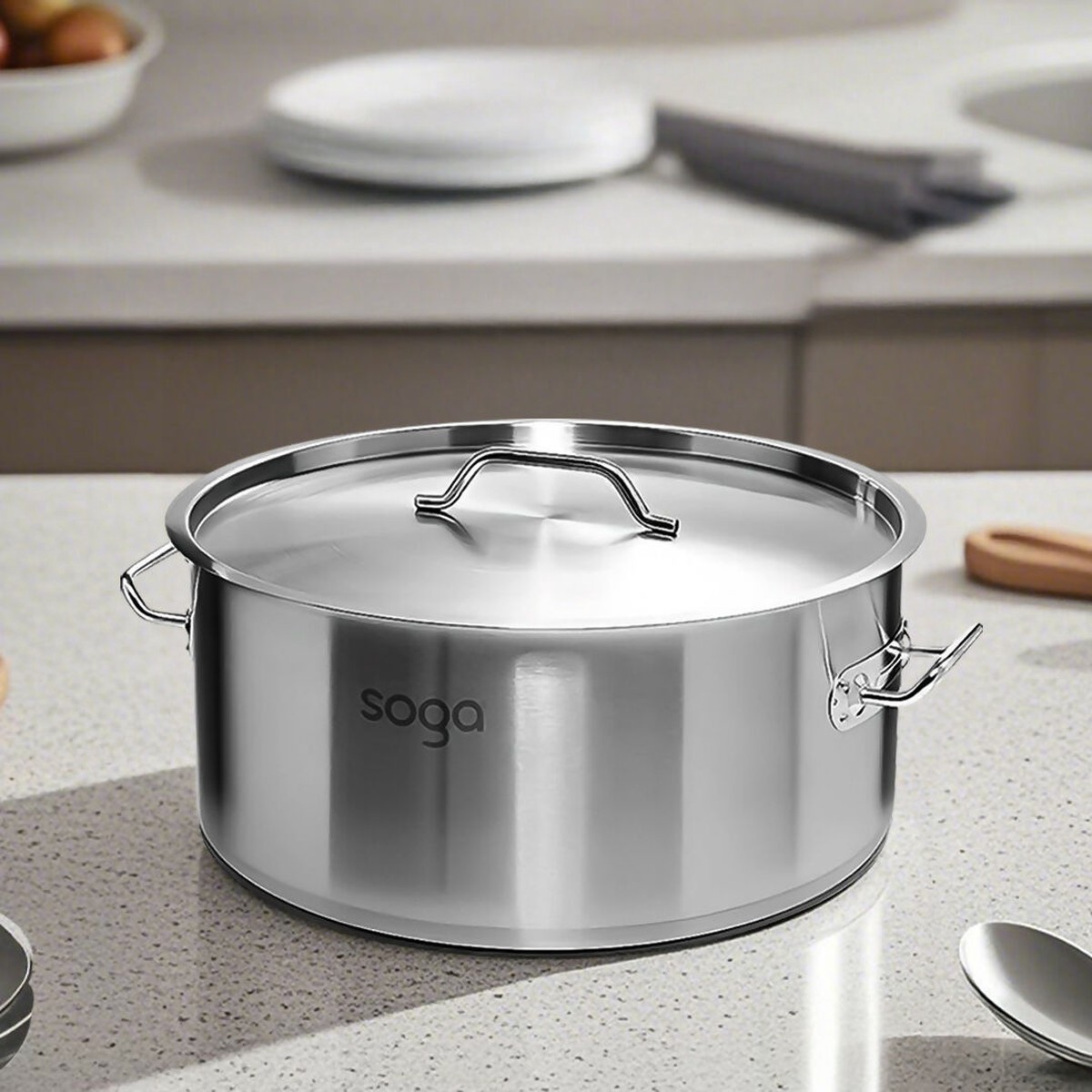 SOGA Stainless Steel 32L Stockpot