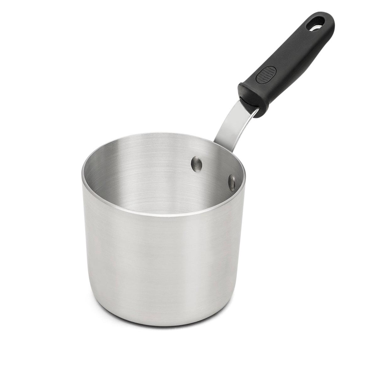 1 -Quart Wear-Ever Tapered Aluminum Saucepan with Natural Finish and Silicone Handle
