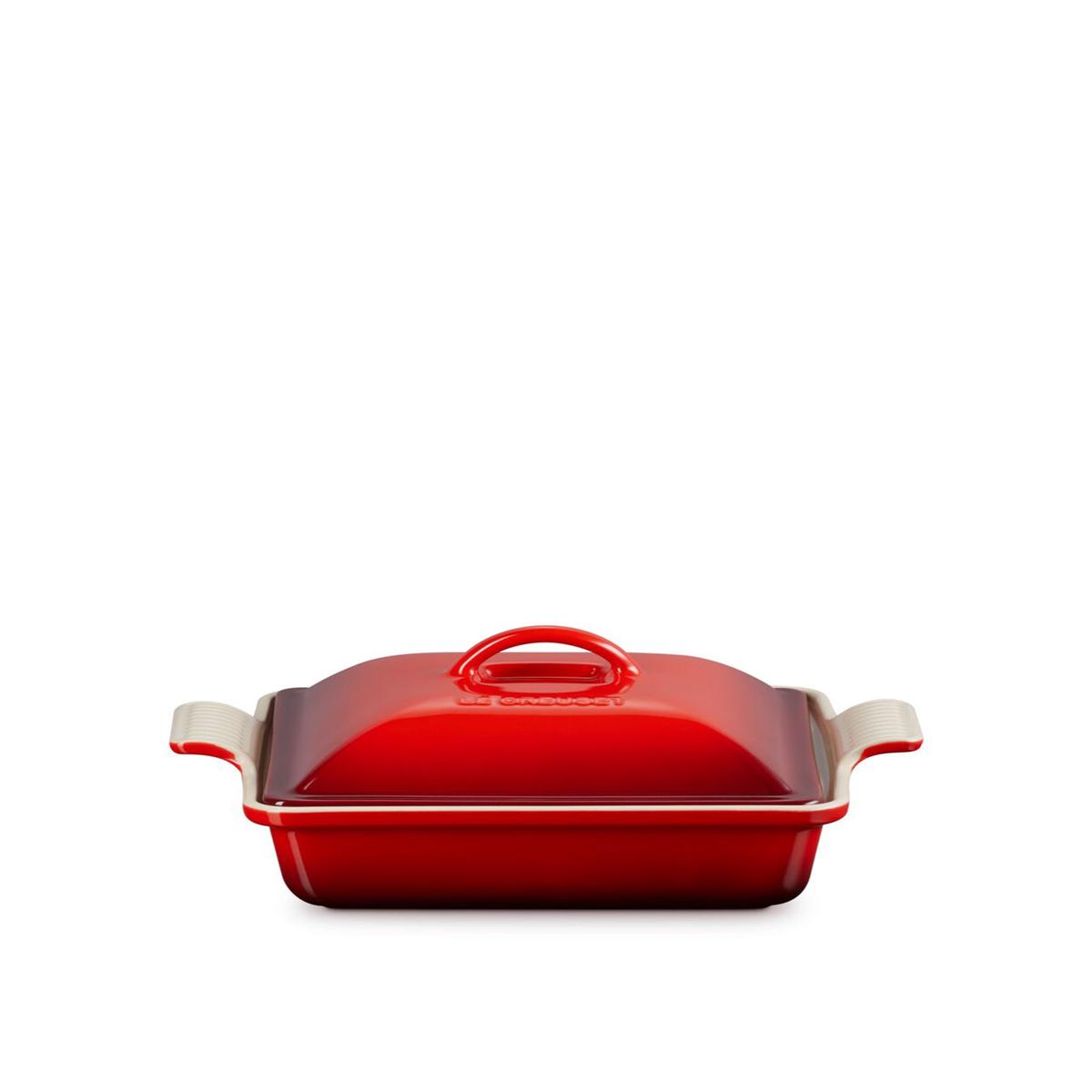 23cm Heritage Square Dish Red