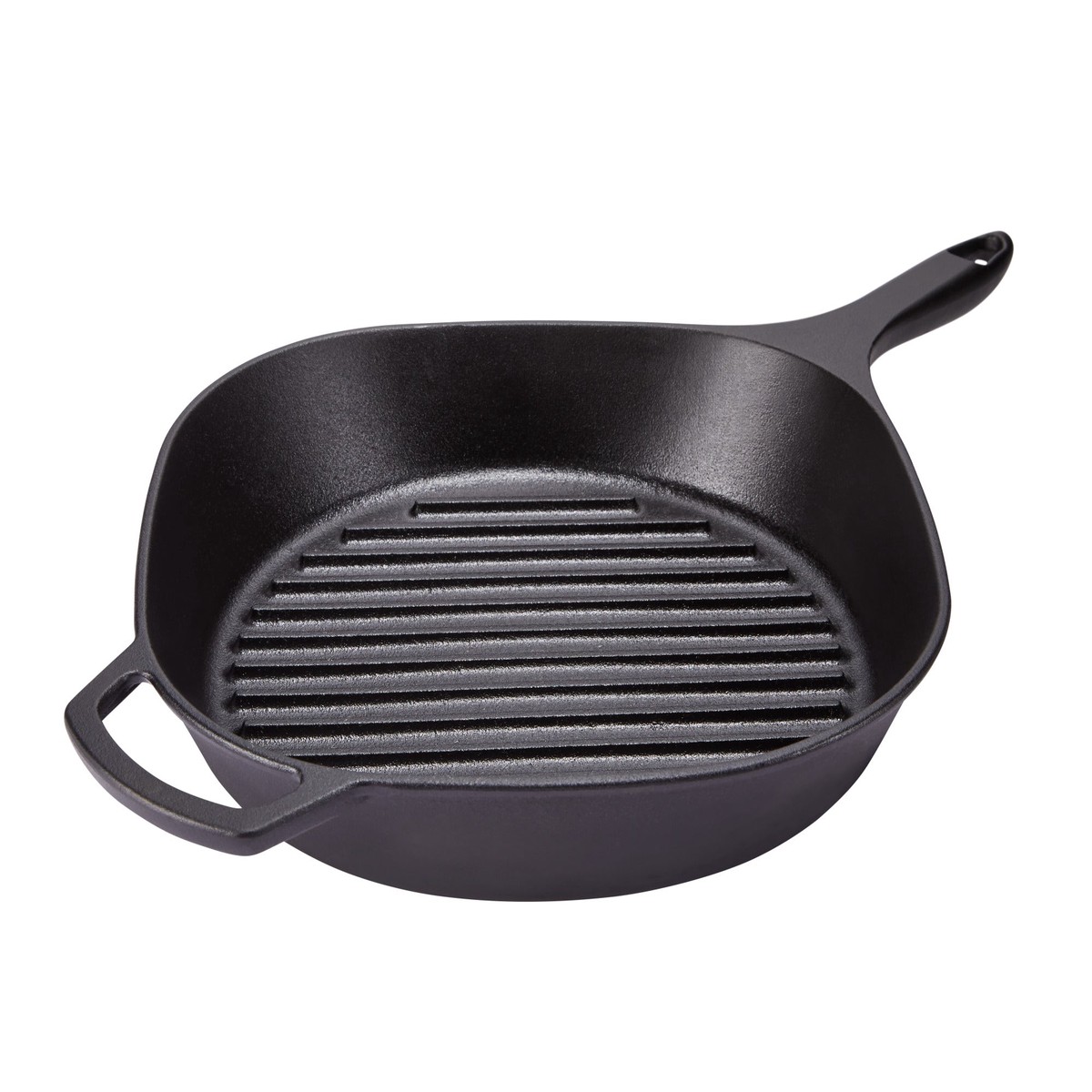12 Pre-Seasoned Cast Iron Grill Pan