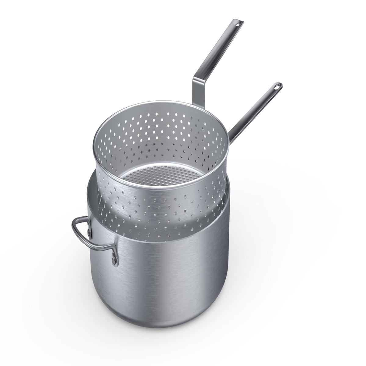 9-Quart Wear-Ever Aluminum Fryer In Natural Finish and Plated Handle