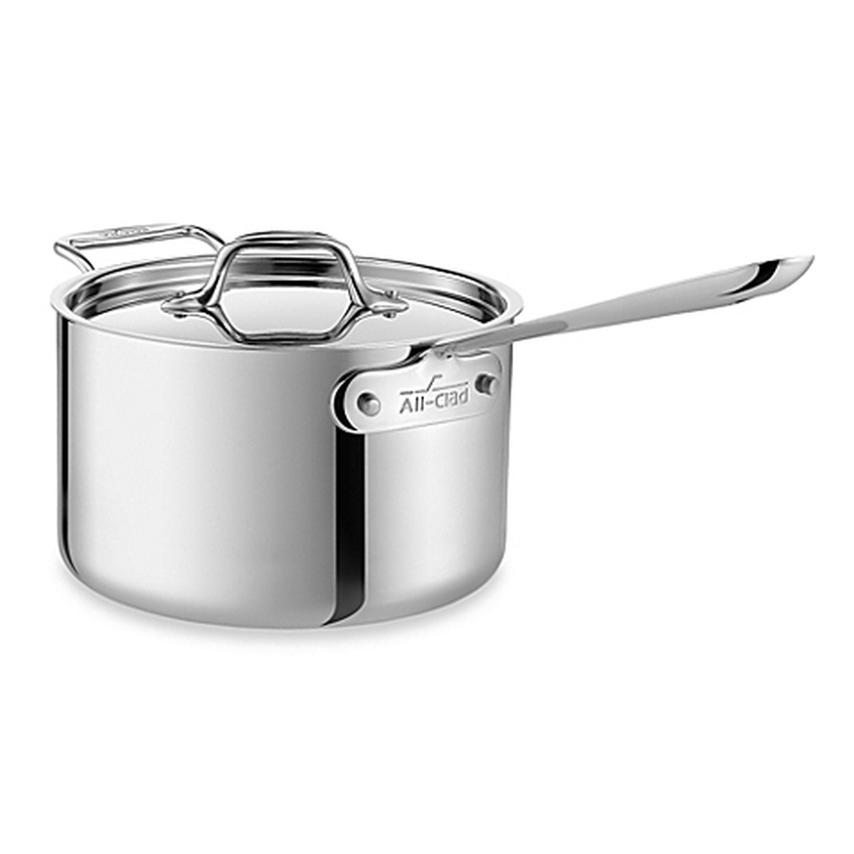 All-Clad D5 Polished Stainless Steel 3-Quart Saucepan with Lid