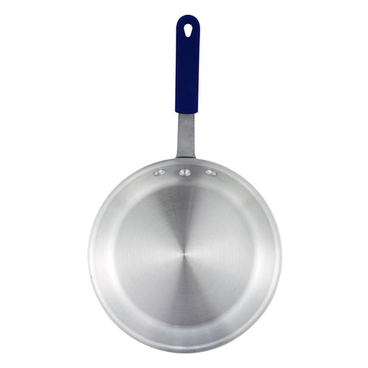 Winco AFP-12A-H Gladiator 12" Natural Finish Aluminum Fry Pan with Silicone Sleeve