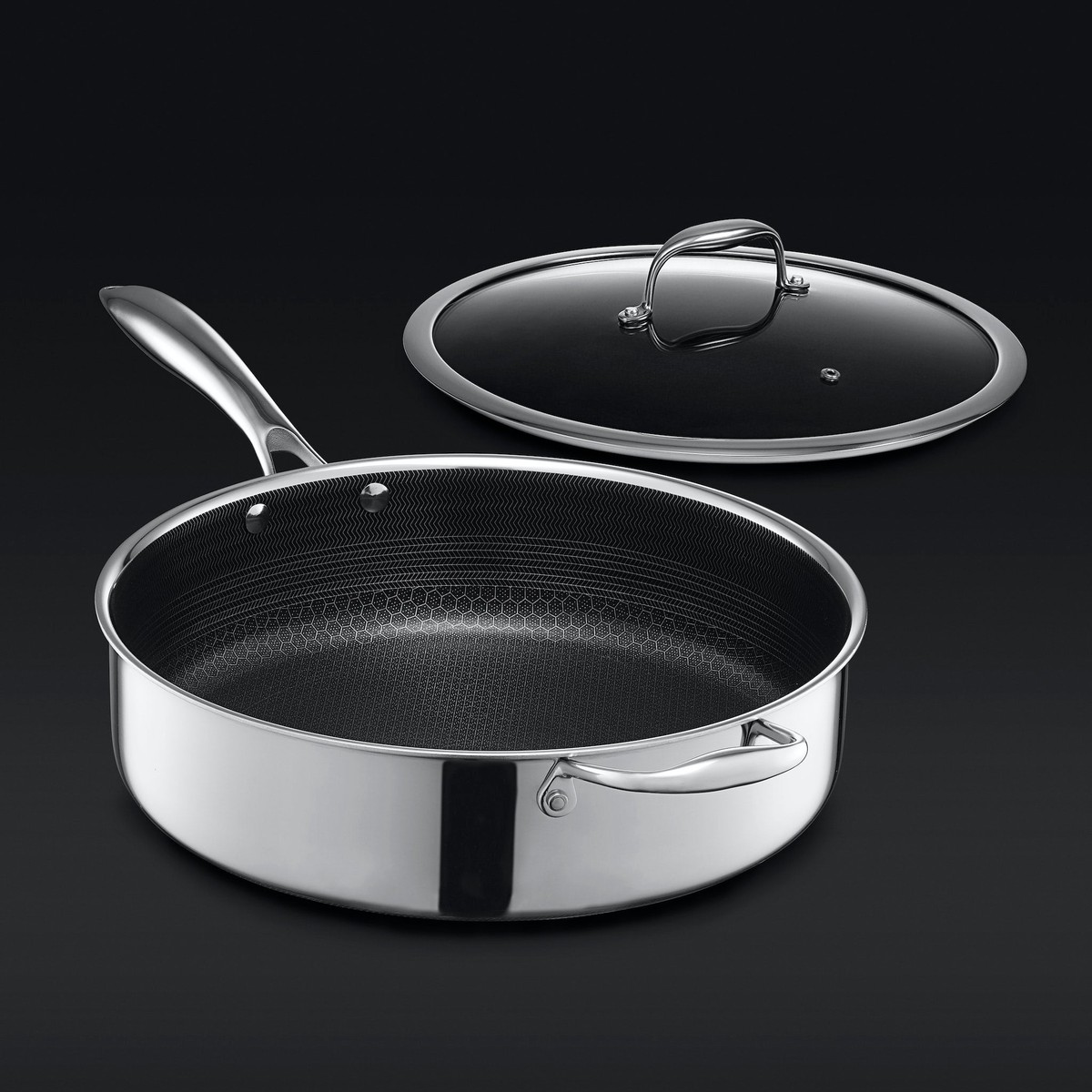 5 Litre Hybrid Deep Saut Pan with Lid