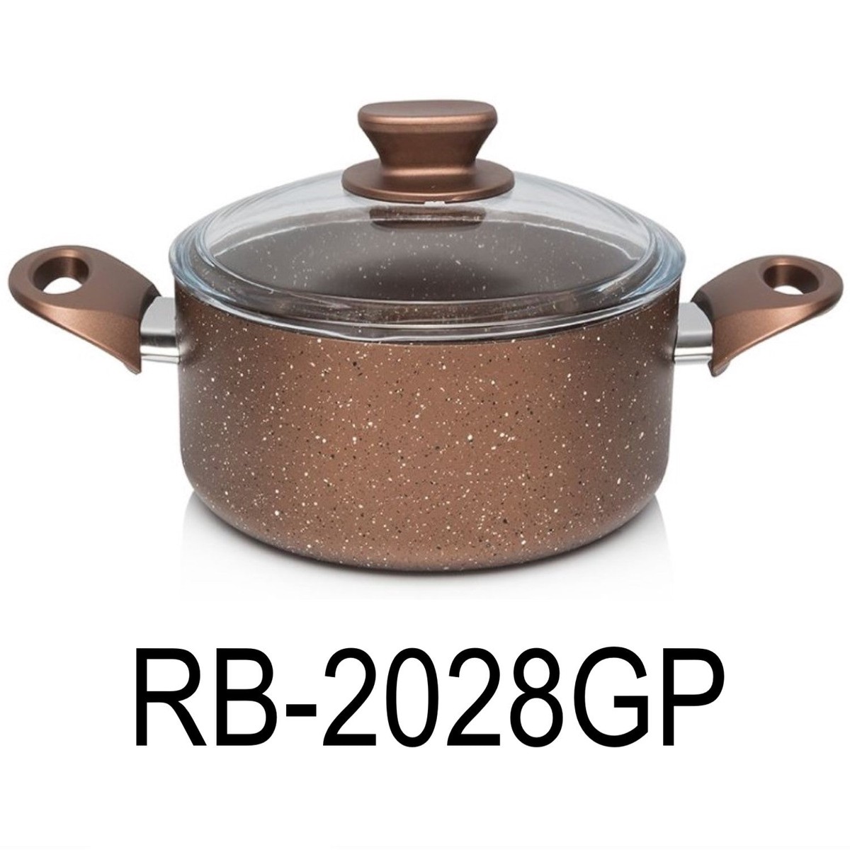 28cm Bronze Granite Coating Aluminum Deep Pot