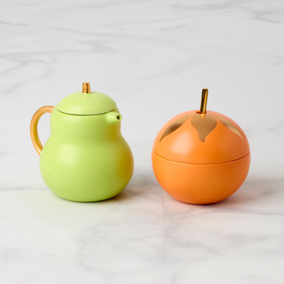 Tutti Fruity Pear Orange Sugar Creamer Set