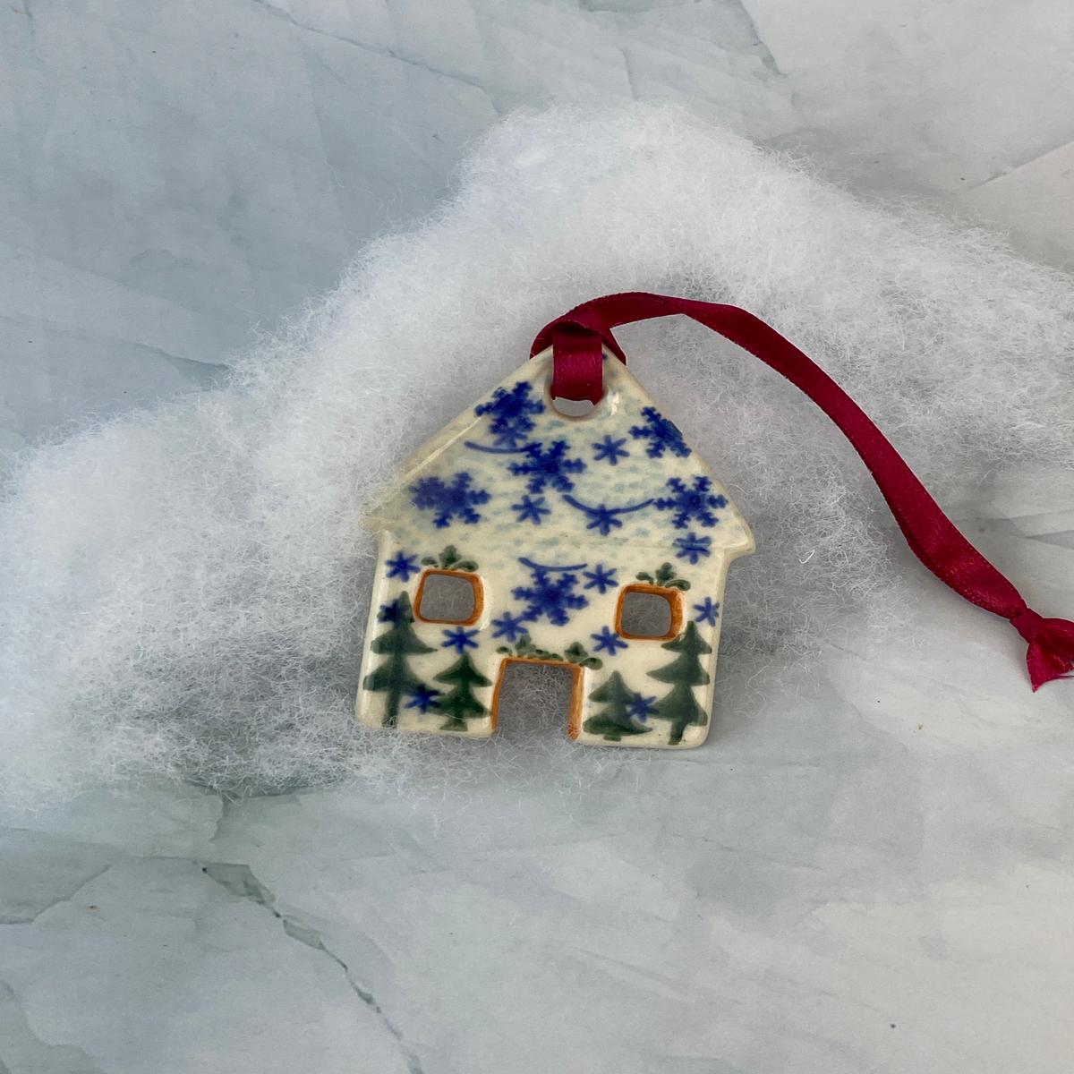 Vena Unikat House Ornament - Shape V605 - Snowflakes Pine Trees