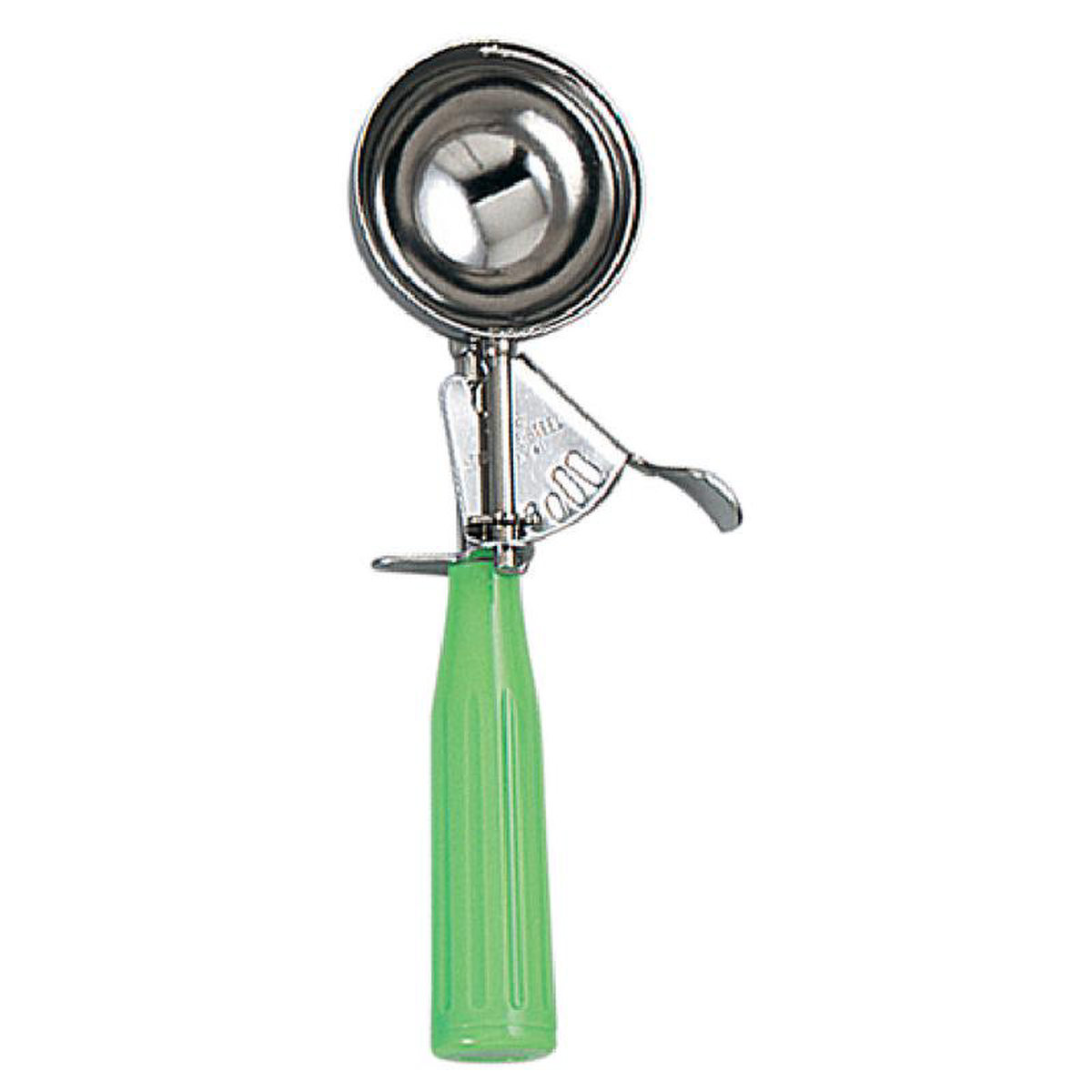 Browne Foodservice 573312 275 Oz Stainless Steel Standard Disher Green Handle