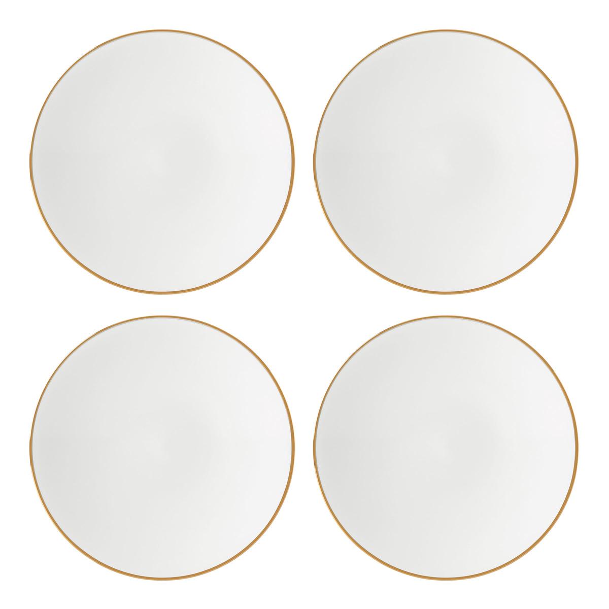 Trianna White Coupe Salad Plates Set of 4