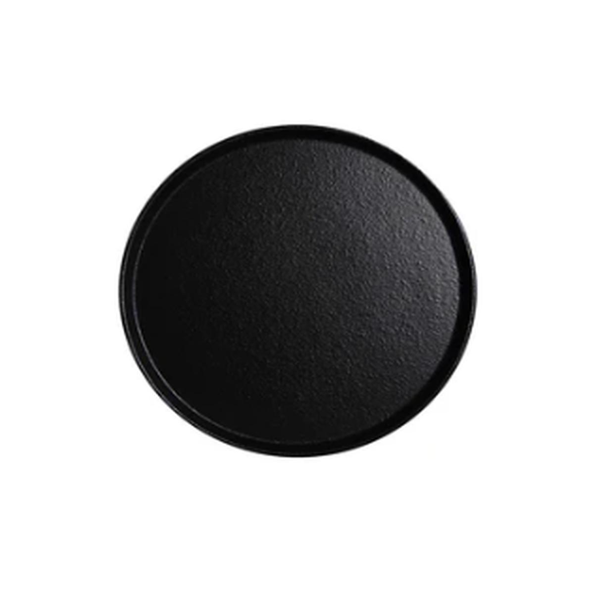 625 Black Stackable Round Plate