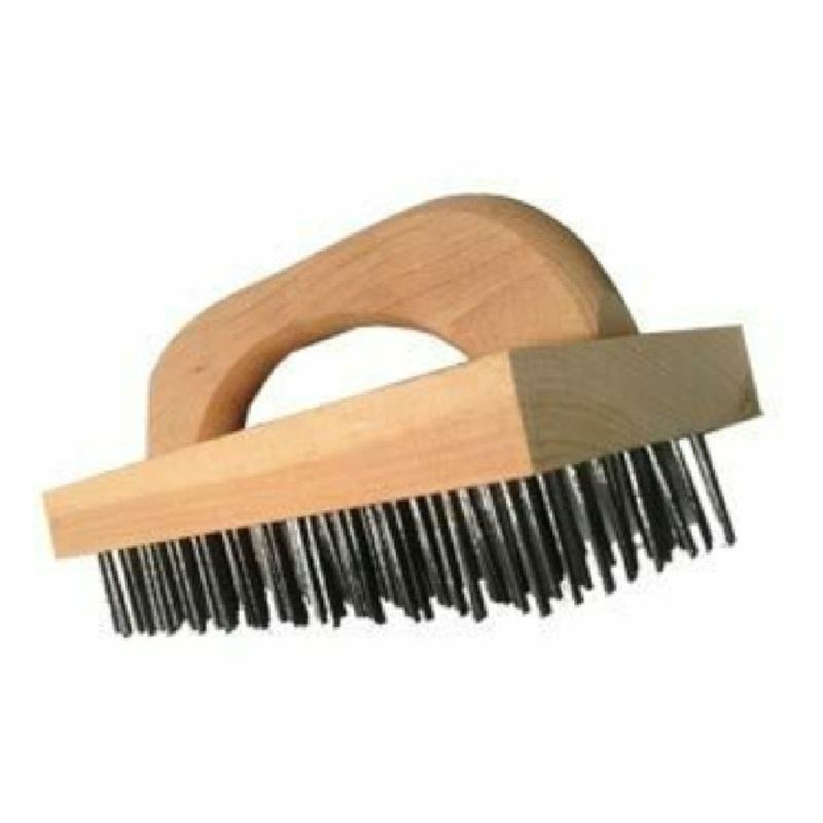 Alfa 0015 9-14 Inch Butcher Block Brush Large Hard Wood Steel Wire Bristles