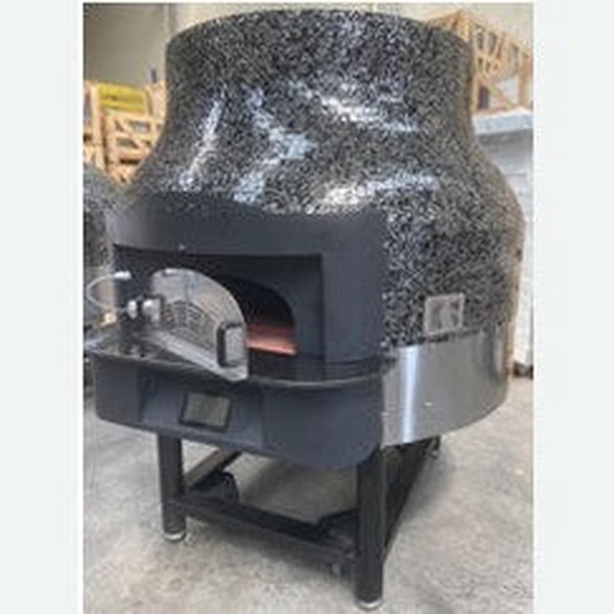 Rotary Base Gas Pizza Oven with Fairy Black Mosiac Color