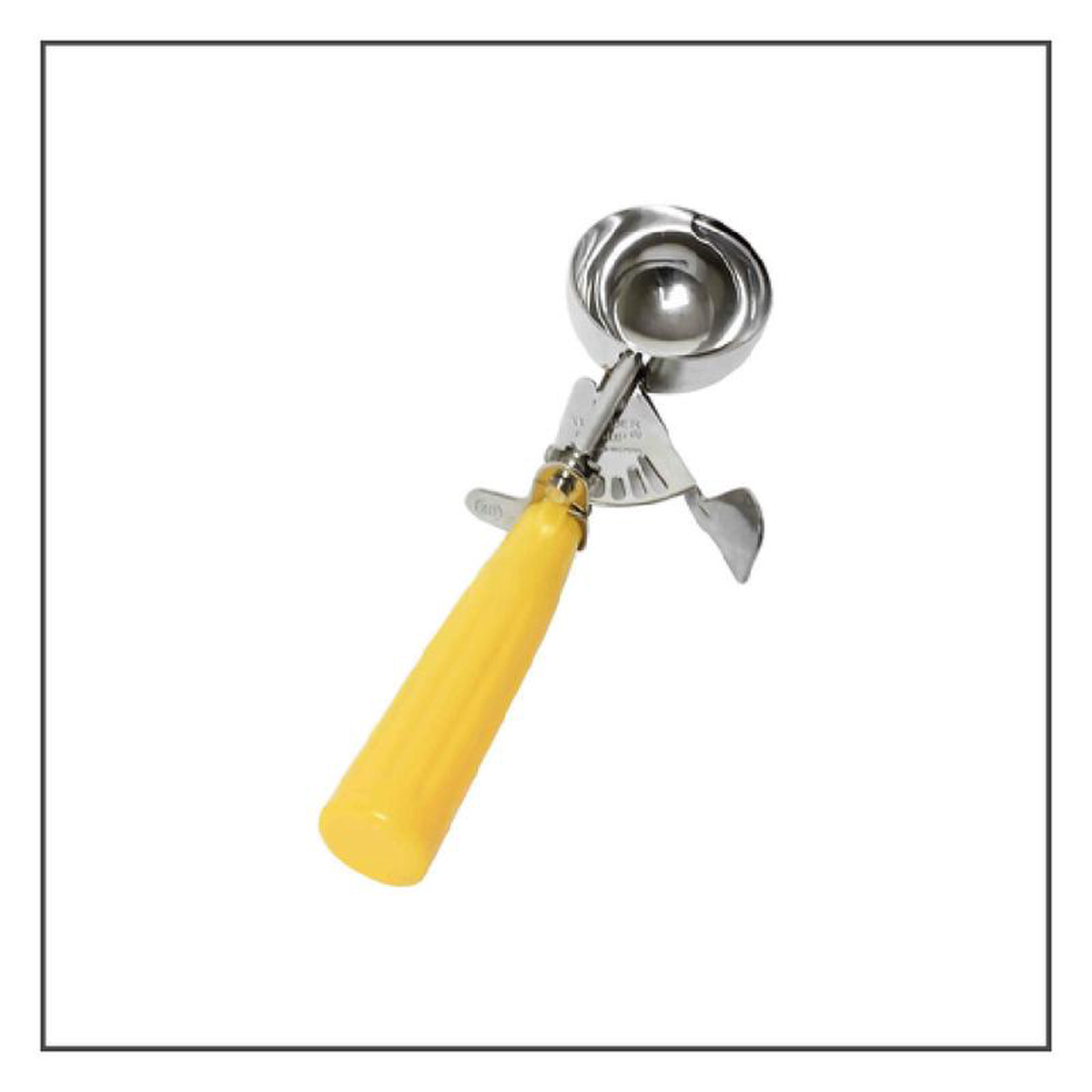 Thunder Group SLDS020 1-58 Oz Disher Thumb Press Stainless Steel Yellow