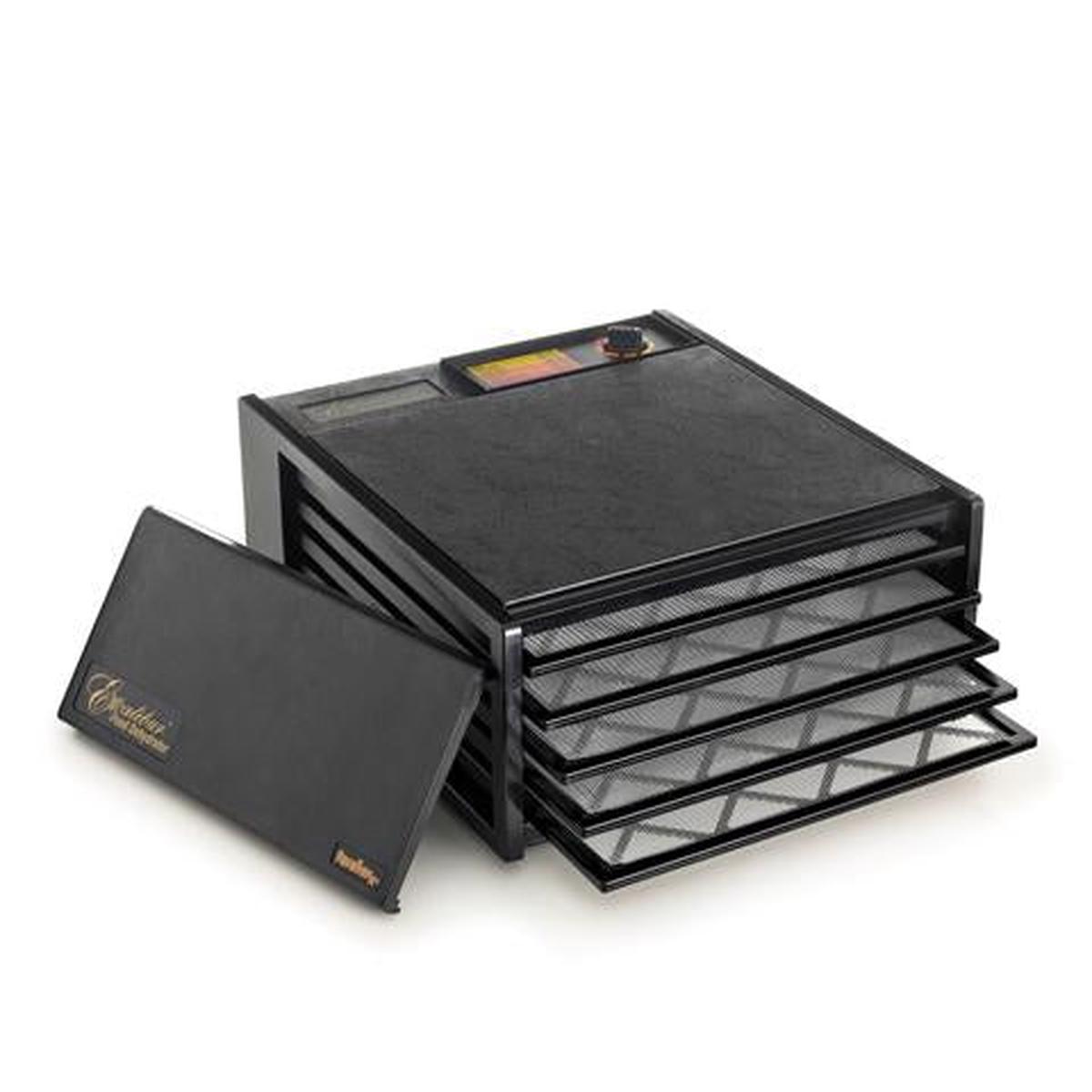 Excalibur 5-tray 26hr Timer Solid Door Black