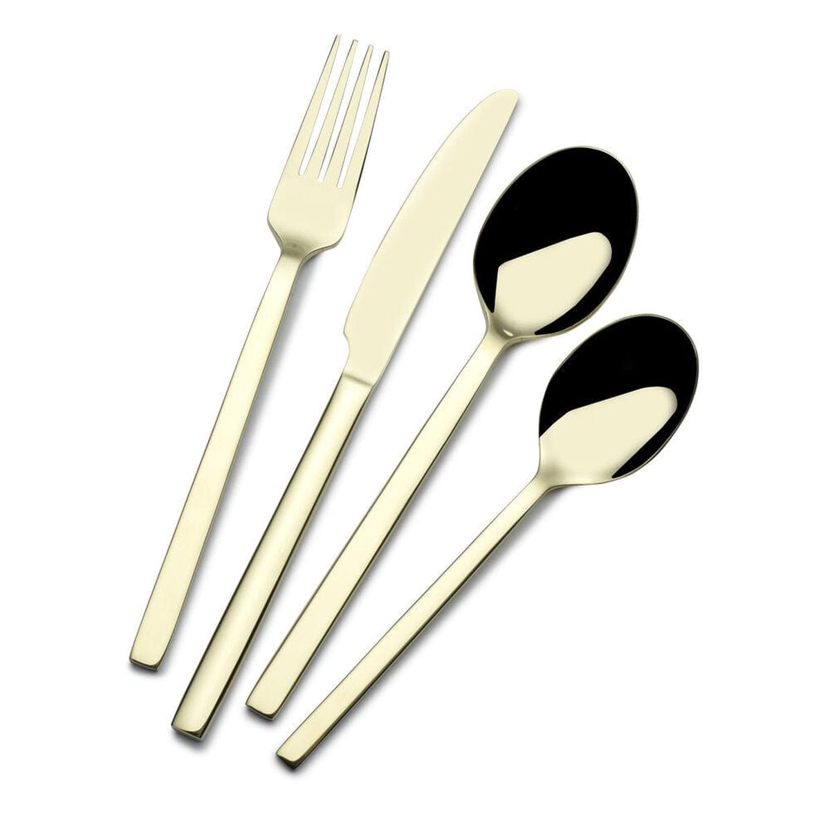 Paros Champagne Forged 16 Piece Flatware Set Service for 4