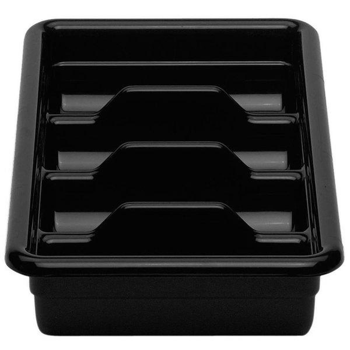 CAMBRO CAMBOX 4 COMPARTMENT CUTLERY BOX- BLACK