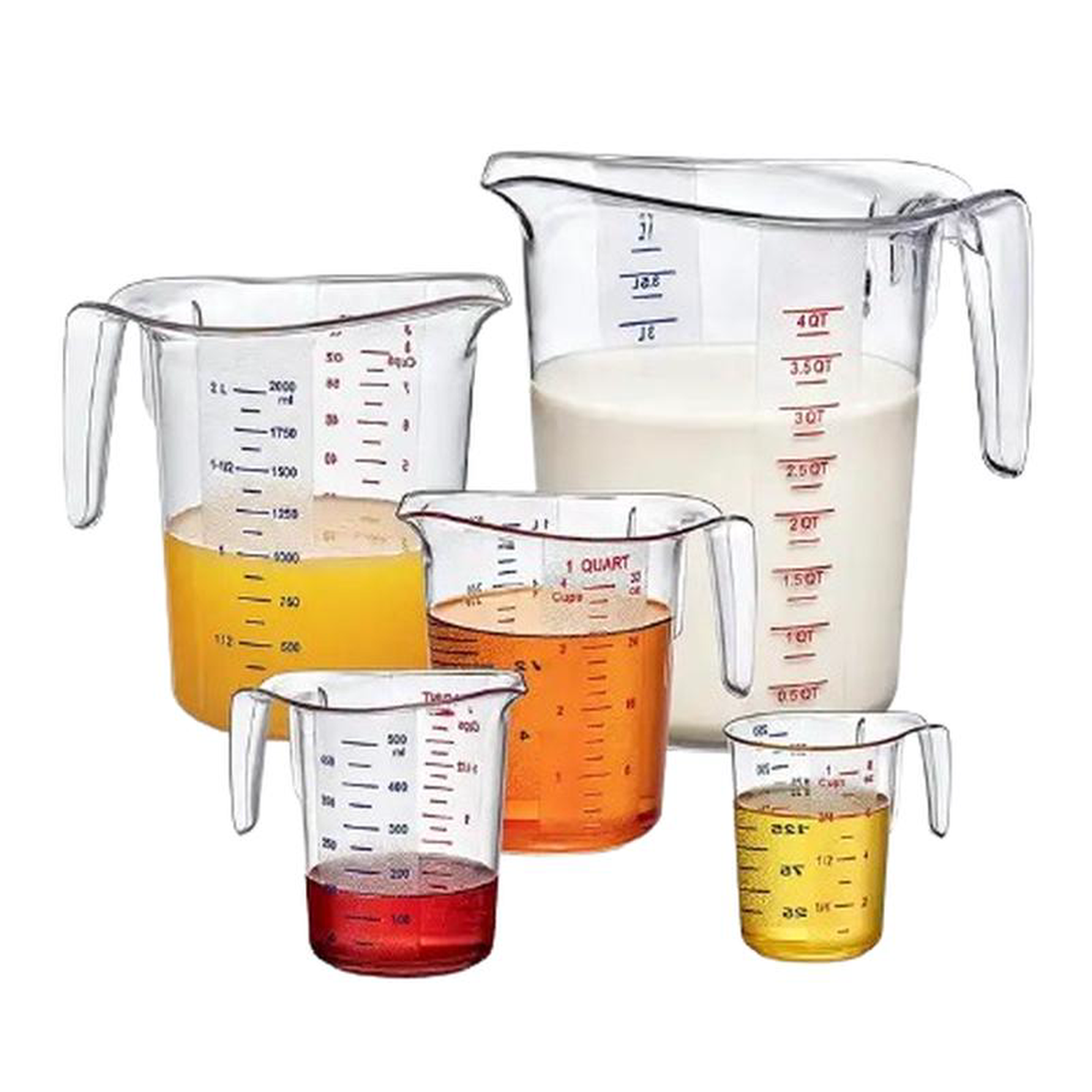 EMC-5SET Cresco Rescso Measuring Cup Set 5-pcs Clear