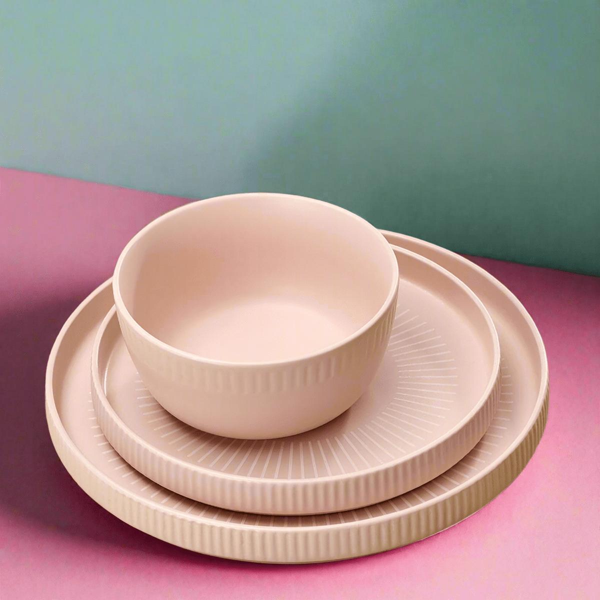 Darbie Angell Mod Blush 12 Piece Dinnerware Set Service for 4